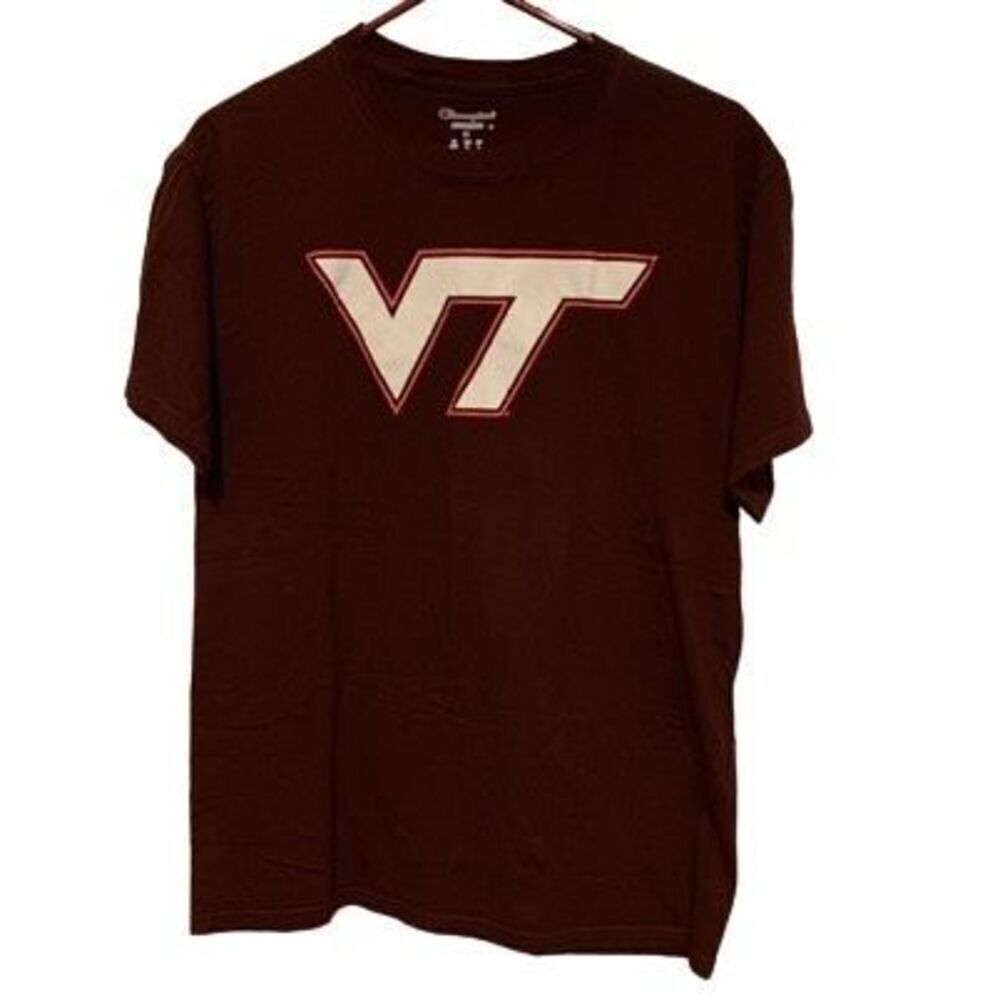 Virginia Tech Size Medium Burgundy Champion T-Shirt - Picture 1 of 4